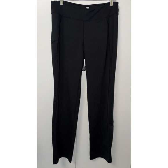 Title Nine Women’s Pants Size M Straight Leg 31 in. Inseam Black Side Zip Pocket - Picture 2 of 14
